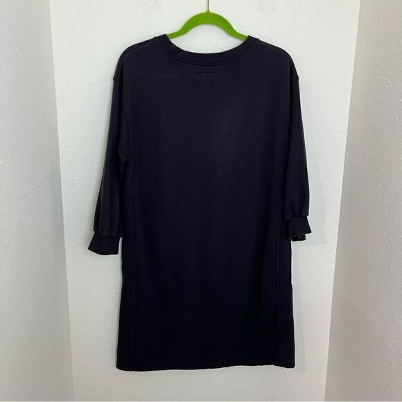 Pact Distressed Grey Pouf Sleeve Sweater Dress - Picture 7 of 7